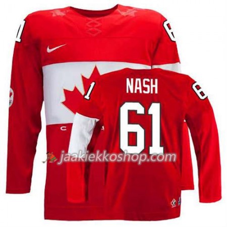 Reebok Nainen NHL Premier Kanada Team Pelipaita Rick Nash #61 Vieras Punainen Paita