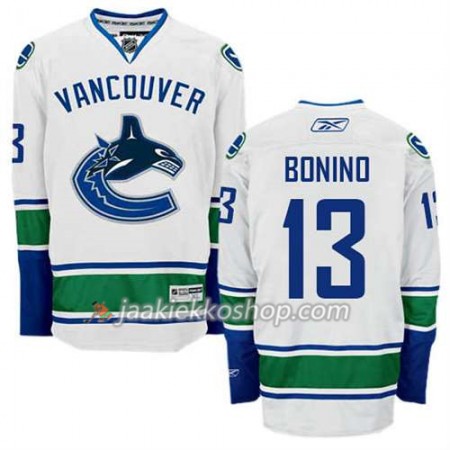 Reebok Miehille NHL Vancouver Canucks Pelipaita Nick Bonino #13 Vieras Valkoinen