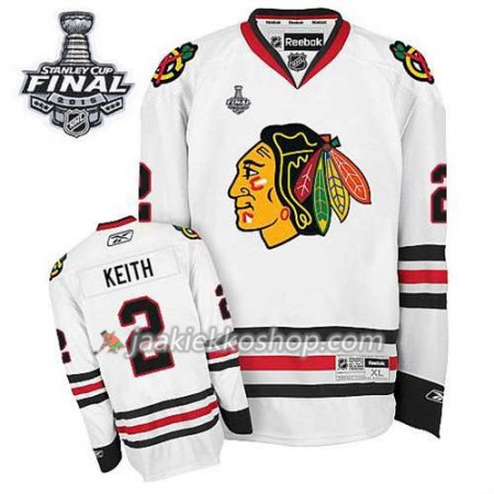 Lapsille NHL Chicago Blackhawks Pelipaita Duncan Keith #2 Vieras Valkoinen 2015 Stanley Cup