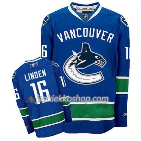 Reebok Miehille NHL Vancouver Canucks Pelipaita Trevor Linden #16 Koti Sininen