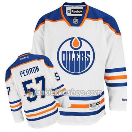 Reebok Miehille NHL Edmonton Oilers Pelipaita David Perron #57 Vieras Valkoinen