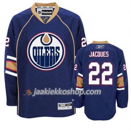 Reebok Miehille NHL Edmonton Oilers Pelipaita Jean-Francois Jacques #22 Kolmas Sininen