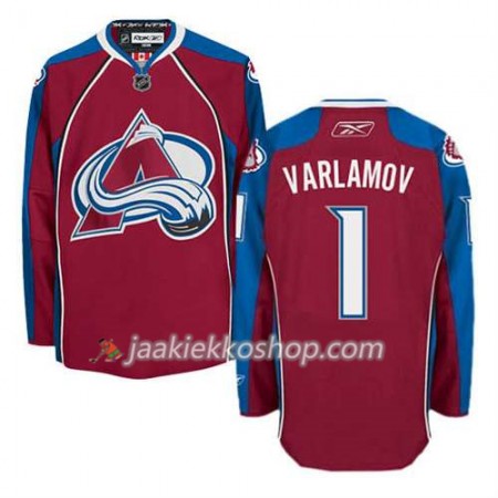 Reebok Miehille NHL Colorado Avalanche Pelipaita Semyon Varlamov #1 Koti Punainen Reebok Miehille NHL Colorado Avalanche Pelipaita Semyon Varlamov #1 Koti Punainen