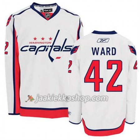 Reebok Miehille NHL Washington Capitals Pelipaita Joel Ward #42 Vieras Valkoinen