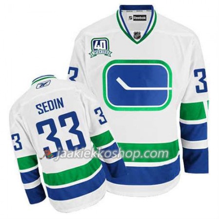 Reebok Miehille NHL Vancouver Canucks Pelipaita Henrik Sedin #33 Kolmas Valkoinen