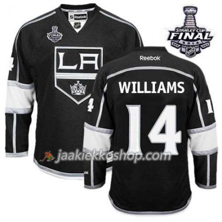 Lapsille NHL Los Angeles Kings Pelipaita Justin Williams #14 Koti Musta 2014 Stanley Cup