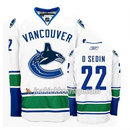 Reebok Miehille NHL Vancouver Canucks Pelipaita Daniel Sedin #22 Vieras Valkoinen