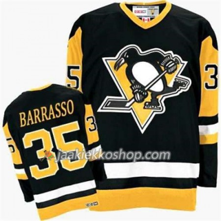 Reebok Miehille NHL Pittsburgh Penguins Pelipaita Tom Barrasso CCM 35 Musta Kolmas
