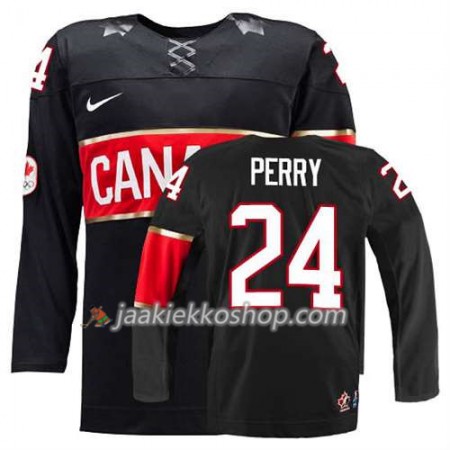Lapsille NHL Premier Kanada Team Pelipaita Corey Perry #24 Kolmas Musta Paita
