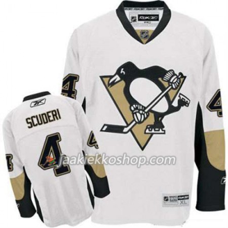 Reebok Miehille NHL Pittsburgh Penguins Pelipaita Rob Scuderi 4 Valkoinen Vieras