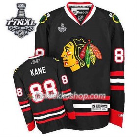 Reebok Nainen NHL Chicago Blackhawks Pelipaita Patrick Kane #88 Kolmas Musta 2015 Stanley Cup