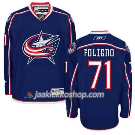 Reebok Miehille NHL Columbus Blue Jackets Pelipaita Nick Foligno #71 Koti Valkoinen
