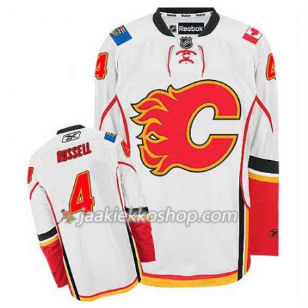 Reebok Miehille NHL Calgary Flames Pelipaita Kris Russell #4 Vieras Punainen