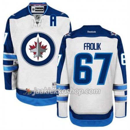 Reebok Miehille NHL Winnipeg Jets Pelipaita Michael Frolik #67 Vieras Valkoinen