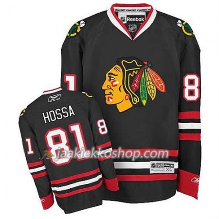 Lapsille NHL Chicago Blackhawks Pelipaita Marian Hossa #81 Premier Kolmas Musta