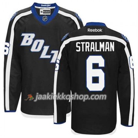 Reebok Miehille NHL Tampa Bay Lightning Pelipaita Anton Stralman #6 Kolmas Musta