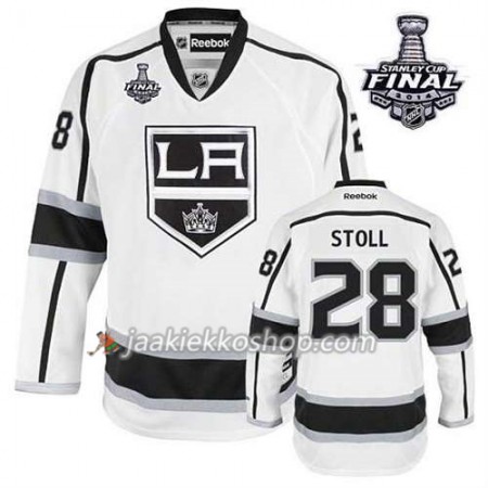 Reebok Miehille NHL Los Angeles Kings Pelipaita Jarret Stoll #28 Vieras Valkoinen 2014 Stanley Cup