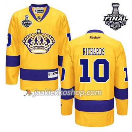 Reebok Miehille NHL Los Angeles Kings Pelipaita Mats Zuccarello #10 Kolmas Kulta 2014 Stanley Cup