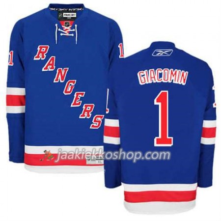 Reebok Miehille NHL New York Rangers Pelipaita Eddie Giacomin #1 Koti Sininen