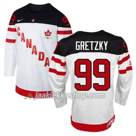 Lapsille NHL Premier Kanada Team Pelipaita Wayne Gretzky #99 100th Anniversary Valkoinen Paita