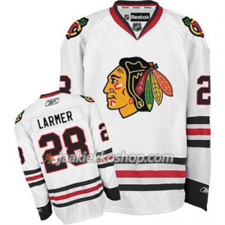 Reebok Nainen NHL Chicago Blackhawks Pelipaita Steve Larmer 28 Valkoinen Vieras