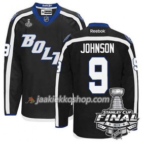 Reebok NHL Tampa Bay Lightning Pelipaita Tyler Johnson #9 Musta Kolmas 2016 Stanley Cup