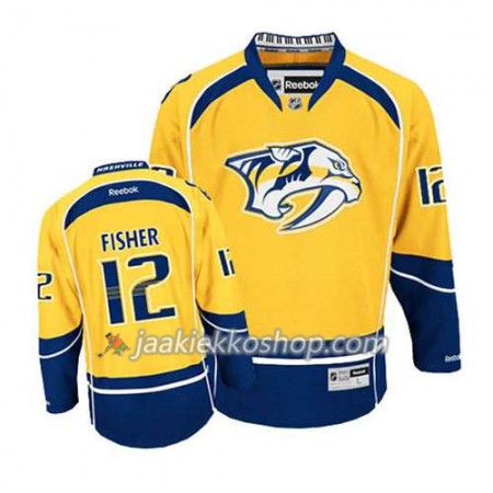 Reebok Miehille NHL Nashville Predators Pelipaita Mike Fisher #12 Koti Kulta