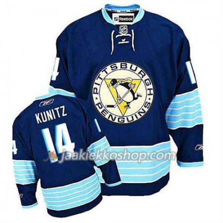 Reebok NHL Pittsburgh Penguins Pelipaita Chris Kunitz #14 Sininen Kolmas 2016 Stanley Cup