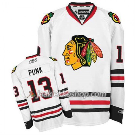 Lapsille NHL Chicago Blackhawks Pelipaita CM Punk #13 Premier Vieras Valkoinen