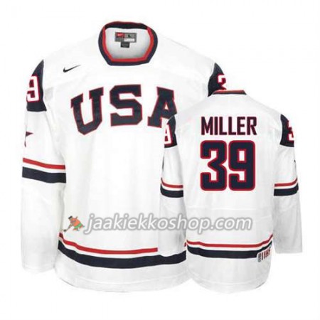 Reebok Miehille NHL Premier Olympic-USA Team Pelipaita Ryan Miller #39 Premier Valkoinen Paita