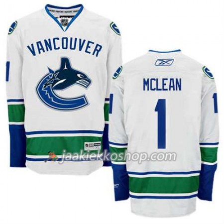 Reebok Miehille NHL Vancouver Canucks Pelipaita Kirk Mclean #1 Vieras Valkoinen