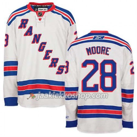 Reebok Miehille NHL New York Rangers Pelipaita Dominic Moore #28 Vieras Valkoinen
