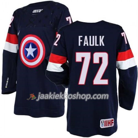 Reebok Miehille NHL Premier Olympic-USA Team Pelipaita Justin Faulk #72 Sininen Paita