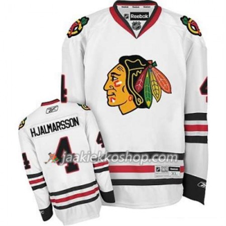Reebok Miehille NHL Chicago Blackhawks Pelipaita Niklas Hjalmarsson 4 Valkoinen Vieras