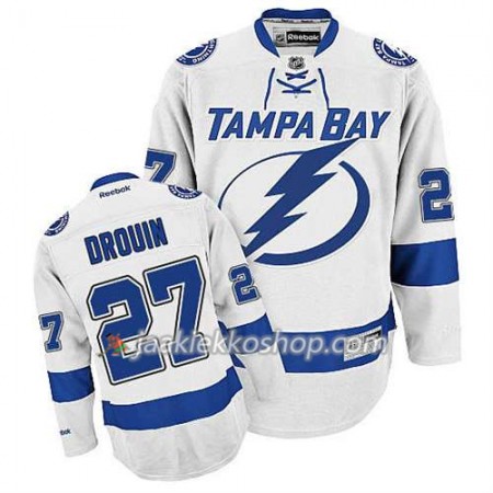 Reebok Miehille NHL Tampa Bay Lightning Pelipaita Jonathan Drouin #27 Vieras Valkoinen