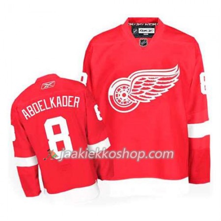 Reebok Miehille NHL Detroit Red Wings Pelipaita Justin Abdelkader #8 Koti Punainen