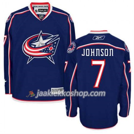 Reebok Miehille NHL Columbus Blue Jackets Pelipaita Jack Johnson #7 Koti Sininen