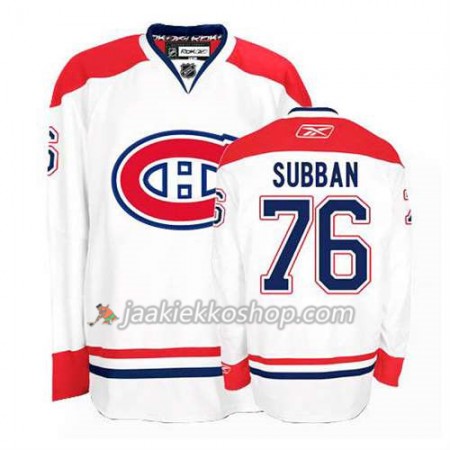 Reebok Miehille NHL Montreal Canadiens Pelipaita P.K Subban #76 Vieras Valkoinen