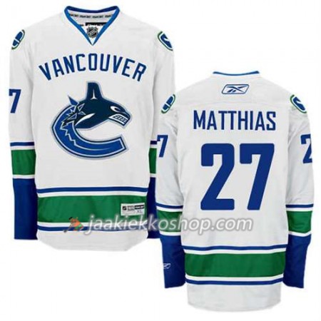 Reebok Miehille NHL Vancouver Canucks Pelipaita Shawn Matthias #27 Vieras Valkoinen
