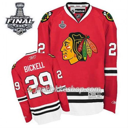 Reebok Miehille NHL Chicago Blackhawks Pelipaita Bryan Bickell #29 Koti Punainen 2015 Stanley Cup