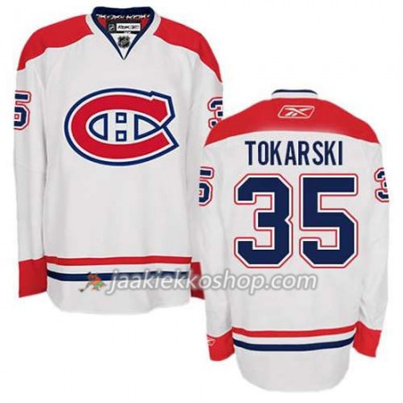 Reebok Miehille NHL Montreal Canadiens Pelipaita Dustin Tokarski #35 Vieras Valkoinen Reebok Miehille NHL Montreal Canadiens Pelipaita Dustin Tokarski #35 Vieras Valkoinen