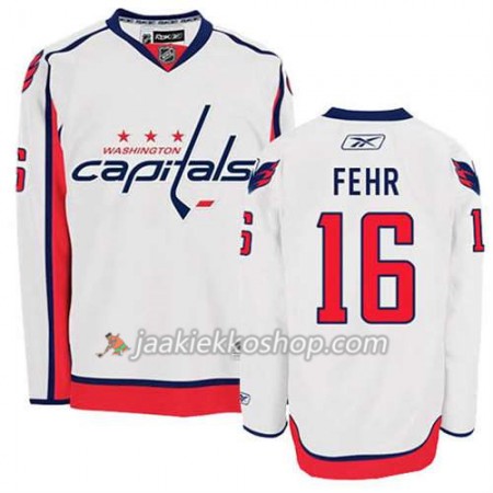 Reebok Miehille NHL Washington Capitals Pelipaita Eric Fehr #16 Vieras Valkoinen