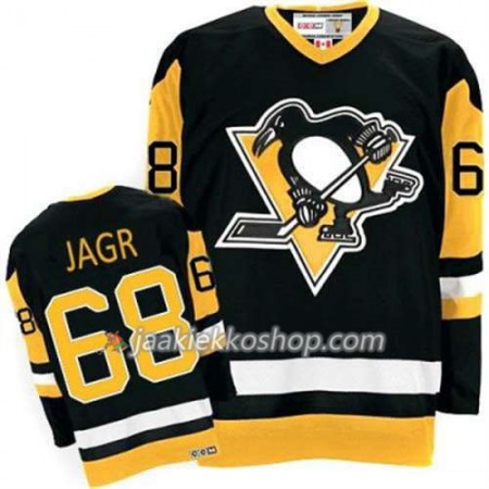 Reebok Miehille NHL Pittsburgh Penguins Pelipaita Jaromir Jagr 68 Musta Kolmas