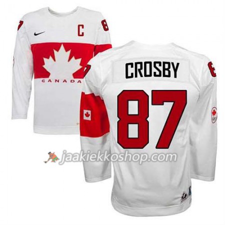 Reebok Nainen NHL Premier Kanada Team Pelipaita Sidney Crosby #87 Koti Valkoinen Paita