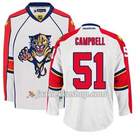 Reebok Miehille NHL Florida Panthers Pelipaita Brian Campbell #51 Vieras Valkoinen
