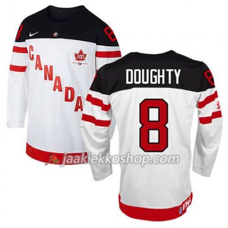 Lapsille NHL Premier Kanada Team Pelipaita Drew Doughty #8 100th Anniversary Valkoinen Paita