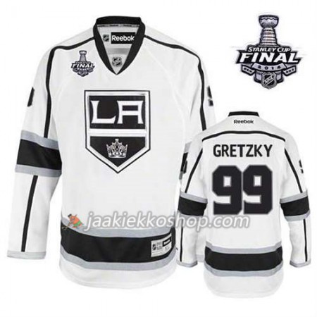 Reebok Miehille NHL Los Angeles Kings Pelipaita Wayne Gretzky #99 Vieras Valkoinen 2014 Stanley Cup
