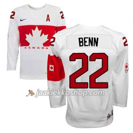 Reebok Miehille NHL Premier Kanada Team Pelipaita Jamie Benn #22 Koti Valkoinen Paita