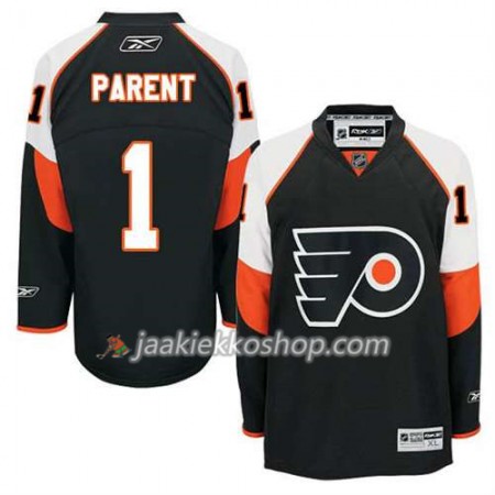 Reebok Miehille NHL Philadelphia Flyers Pelipaita Bernie Parent #1 Kolmas Musta