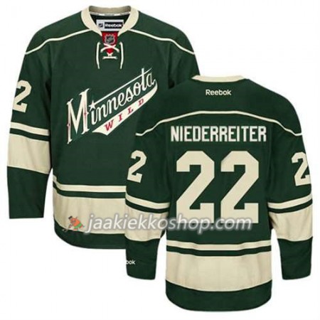 Reebok Miehille NHL Minnesota Wild Pelipaita Nino Niederreiter #22 Kolmas Vihreä